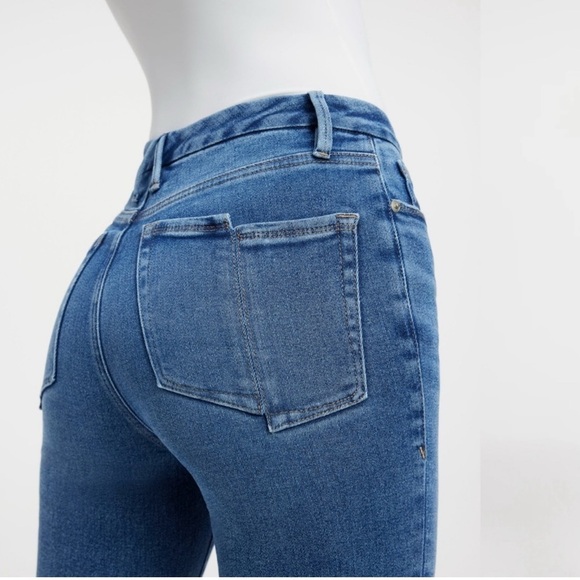 Good American Good Waist Crop Jeans Indigo139 - Picture 5 of 12